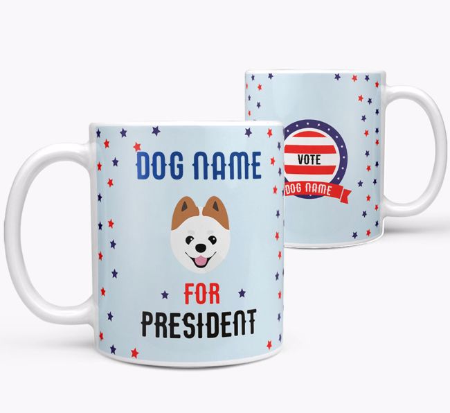 Personalized Vote {dogsName} for President Mug